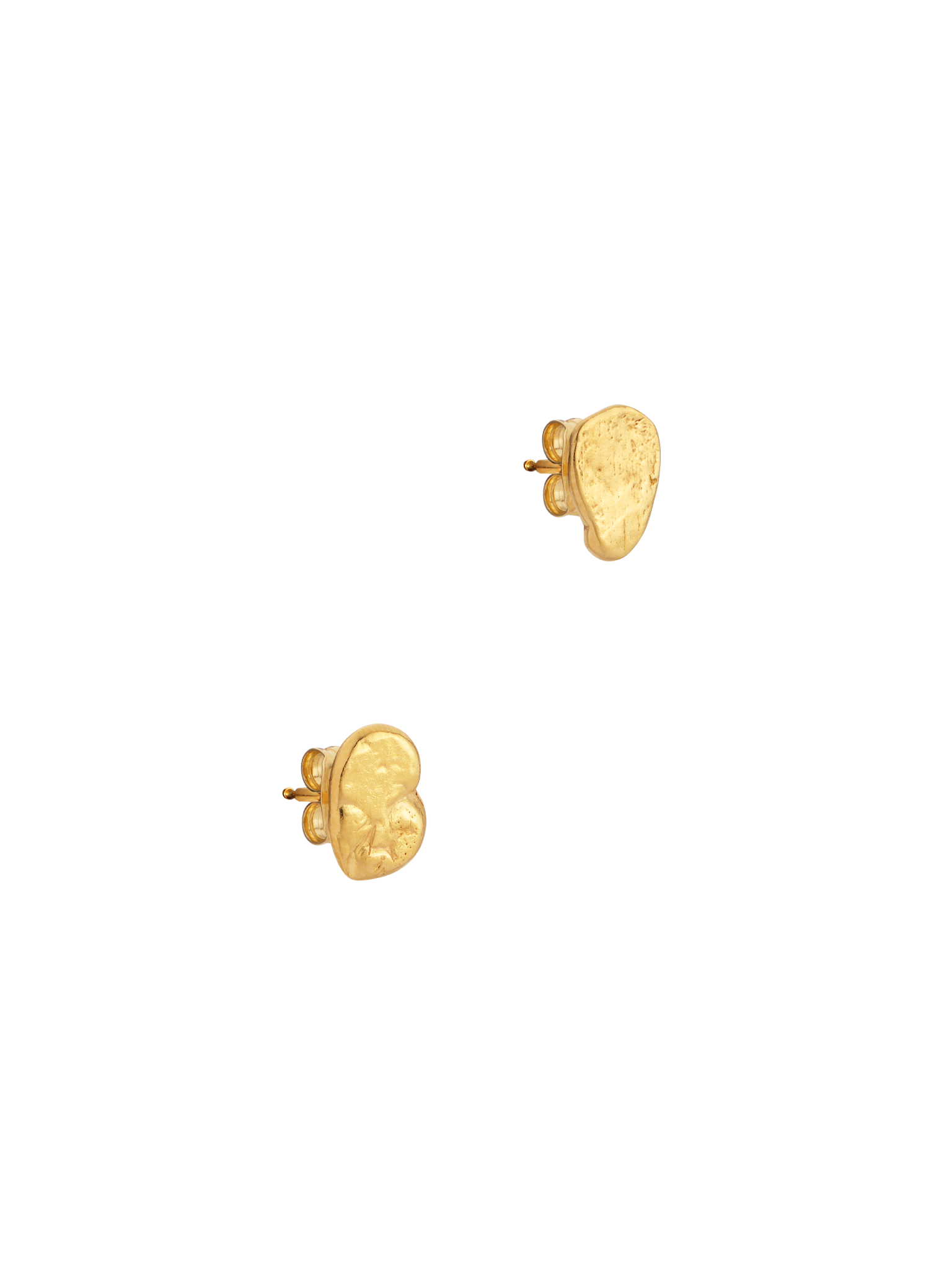18kt gold vermeil pinch stud earrings no.10